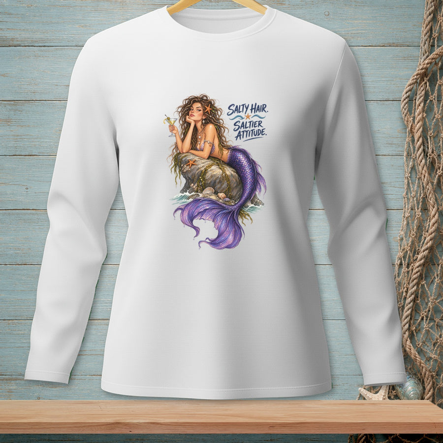 Extra Salty Siren ~ Comfort Colors Premium Long Sleeve T-Shirt