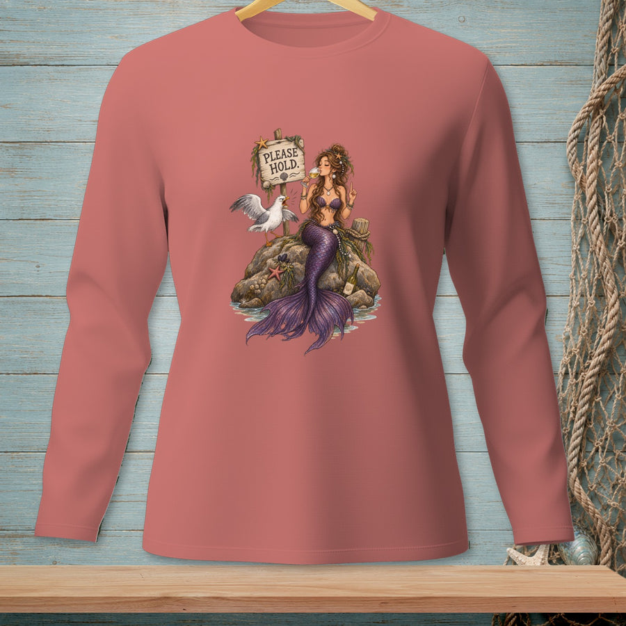 Please Hold. ~ Comfort Colors Premium Long Sleeve T-Shirt