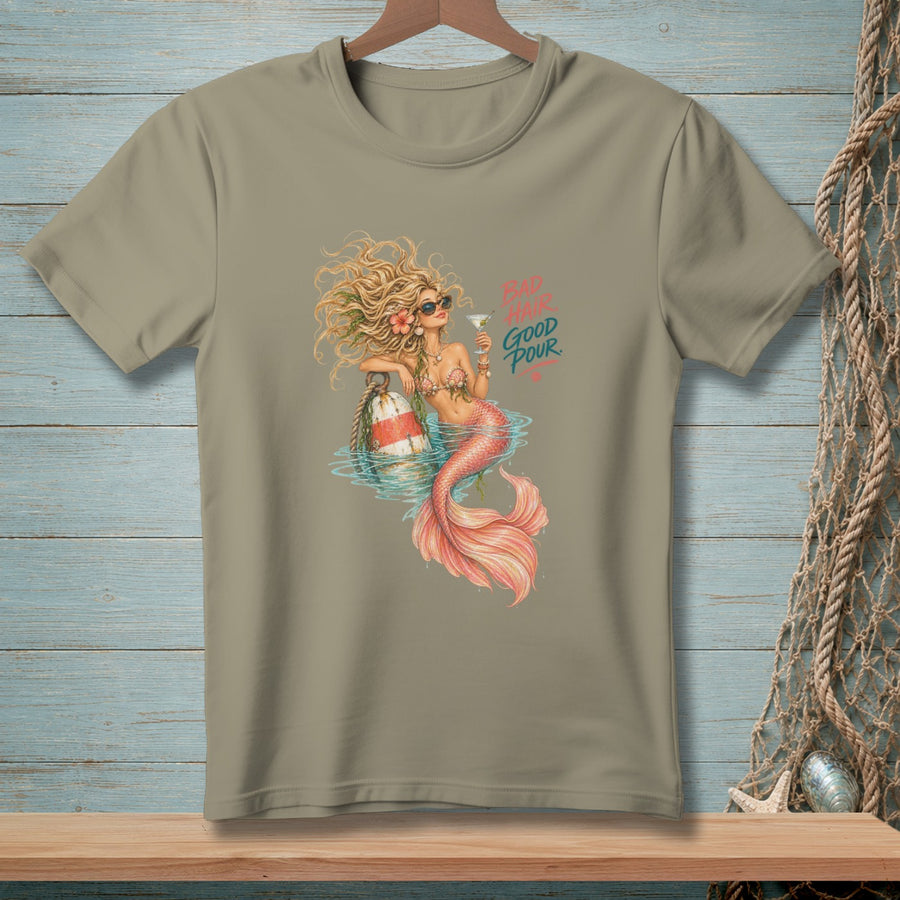 Bad Hair, Good Pour ~ Comfort Colors Premium Tee