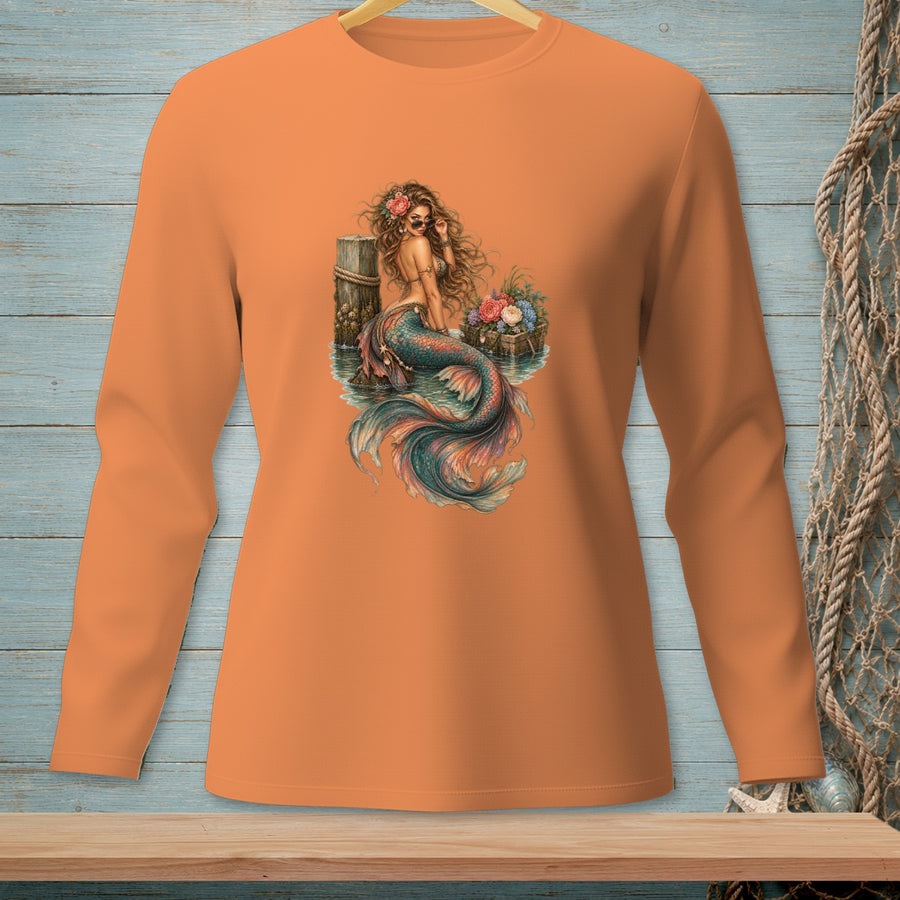 Resting Beach Face, Bouquet ~ Comfort Colors Premium Long Sleeve T-Shirt