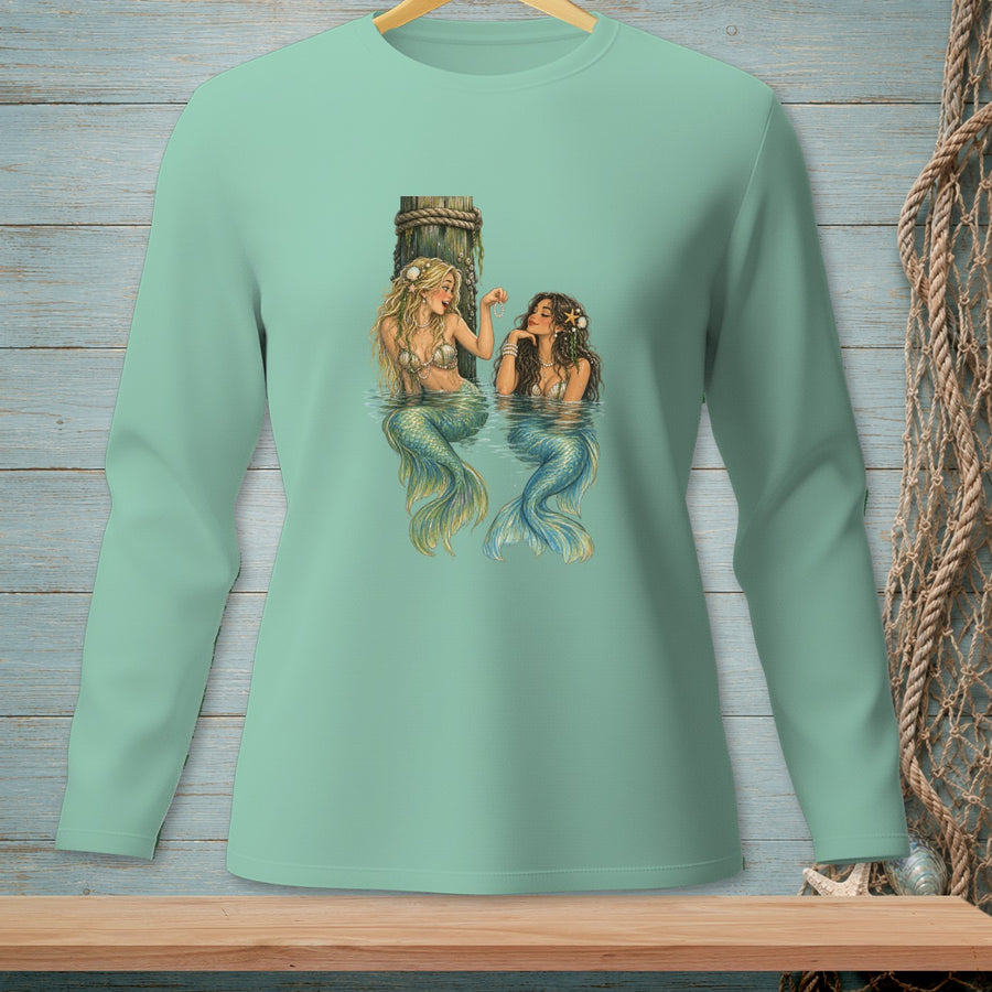 Sea Tea & Pearls ~ Comfort Colors Premium Long Sleeve T-Shirt