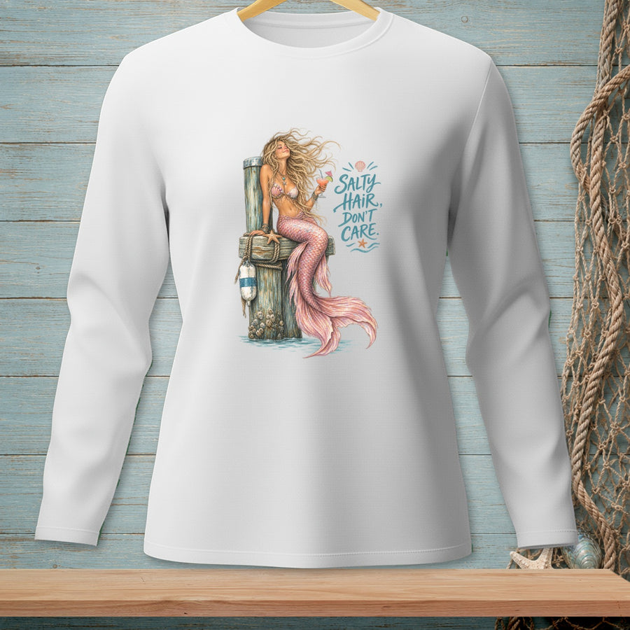 Salty Hair, Cocktail Hour ~ Comfort Colors Premium Long Sleeve T-Shirt