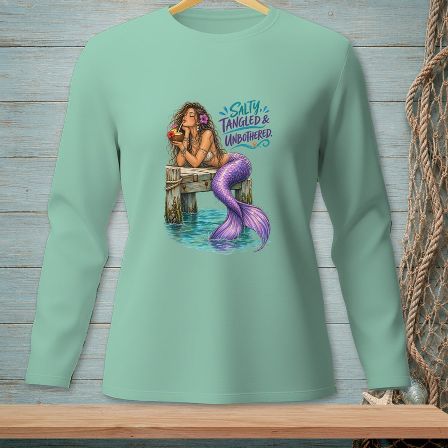 Tangled And Unbothered ~ Comfort Colors Premium Long Sleeve T-Shirt