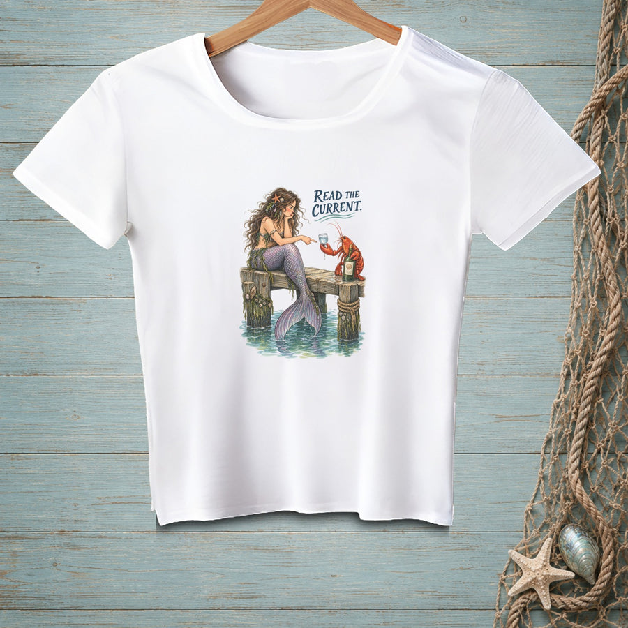 Read The Current ~ Crop Top