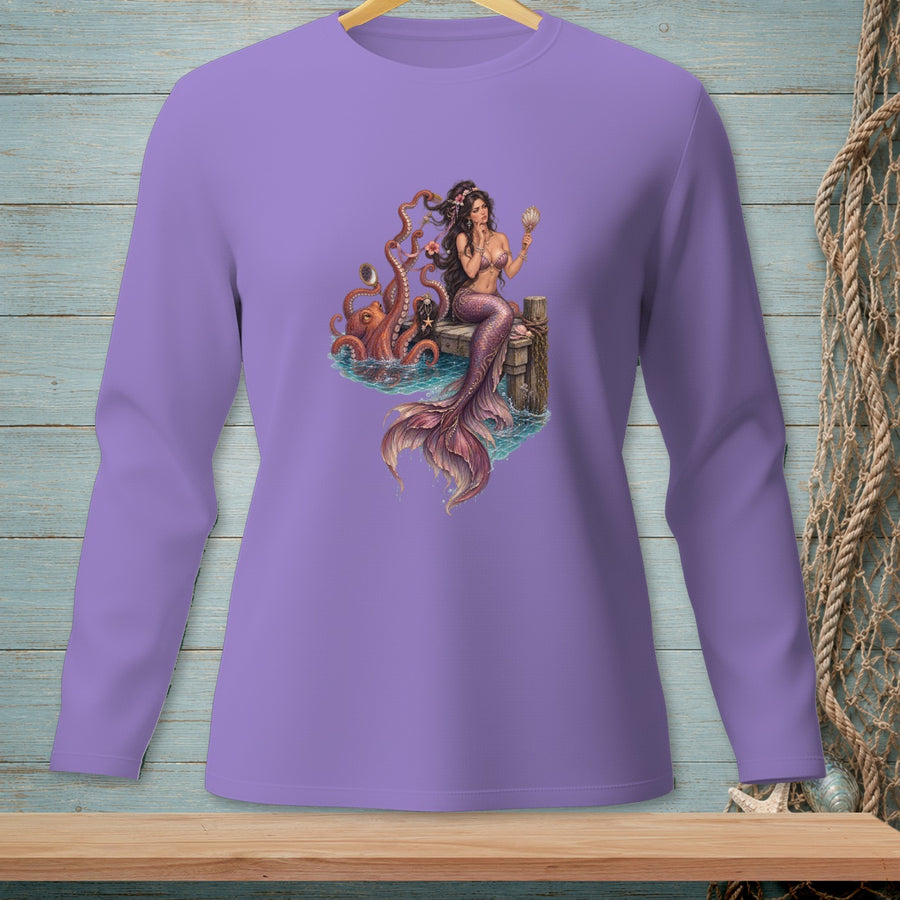 Octopus Mirror Check ~ Comfort Colors Premium Long Sleeve T-Shirt