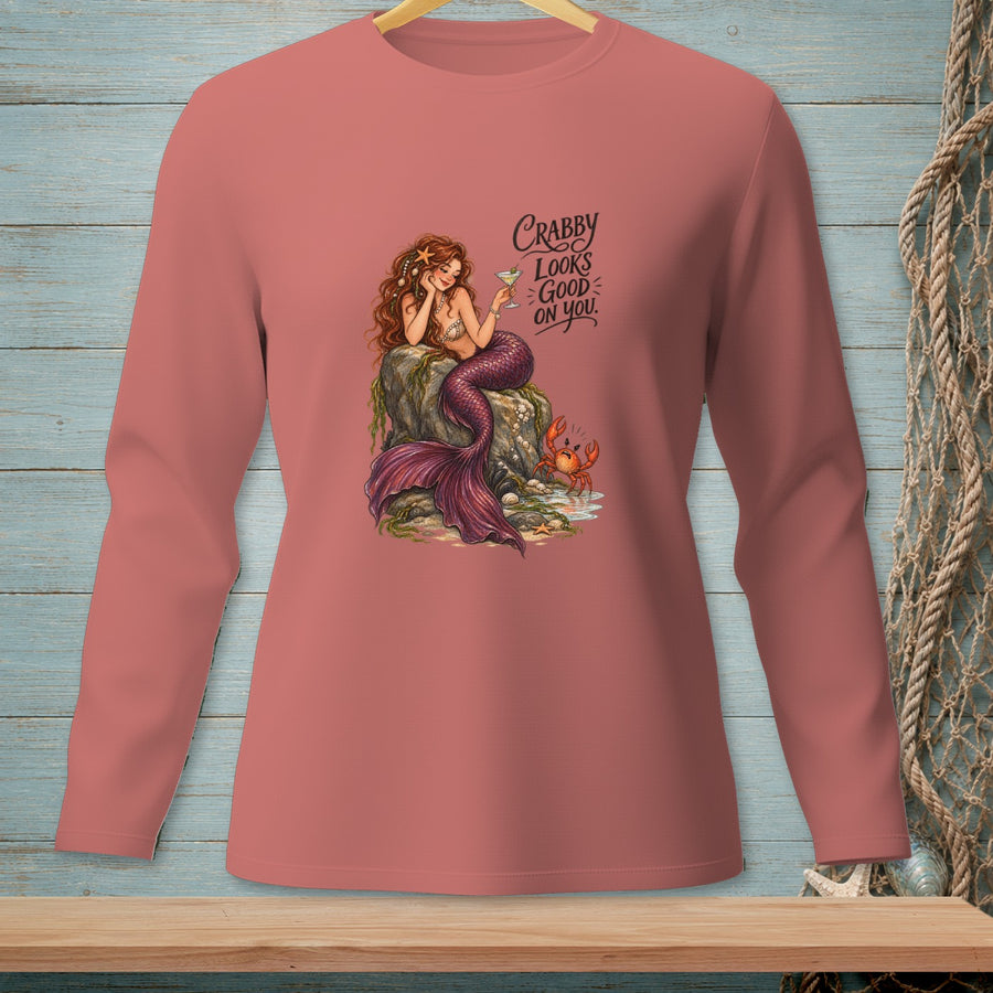 Crabby Looks Good ~ Comfort Colors Premium Long Sleeve T-Shirt