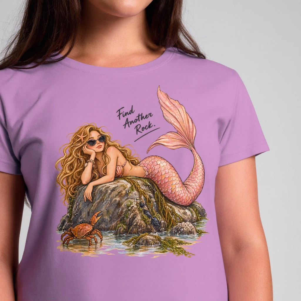 lifestyle scene ~ Find Another Rock ~ Comfort Colors Premium Tee ~ Mermaid Dayz