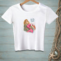 White t-shirt with mermaid and lobster graphic and text "YOU CAN TRY THAT AGAIN."
