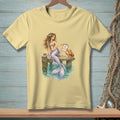 Mermaid on dock with crab holding clipboard labeled "DECLINED"