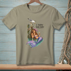 T-shirt with mermaid, seagull, and text "I KNOW YOUR KIND."