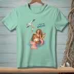 Mermaid with drinks and a seagull, with text "I PLAN FOR NONSENSE."