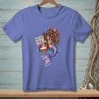 Mermaid with octopus in water holding sign "Welcome to the Tangle Zone".