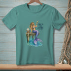 Mermaid on a dock holding a drink, with text "THIS IS THE EFFORT."