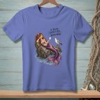 Mermaid and seagull graphic with text "IF YOU'RE GOING TO YELL, BRING WINE."