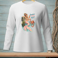 Mermaid holding a cocktail by a post with an octopus, text "Repurpose. Reuse. Relax."
