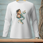 Mermaid with bag reading "I'm GOOD" near a boat with a man asking "Need a ride?".
