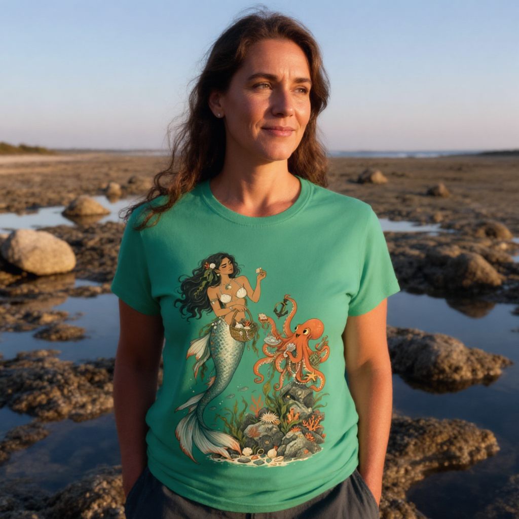 lifestyle scene ~ Undersea Retail Therapy ~ Comfort Colors Premium Tee