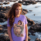 lifestyle scene ~ Booked and Busy ~ Comfort Colors Premium Tee
