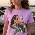 lifestyle scene ~ Lipstick Before Fish ~ Comfort Colors Premium Tee