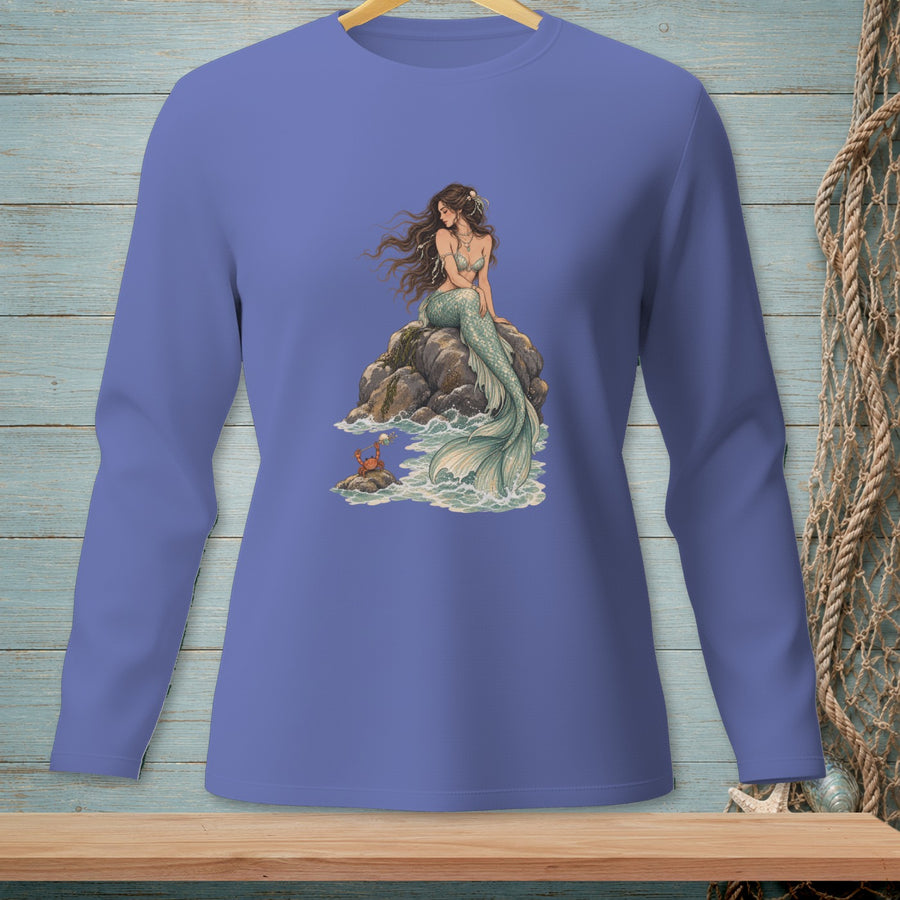 Zero Fins, Long Hair ~ Comfort Colors Premium Long Sleeve T-Shirt