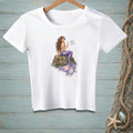 White t-shirt with a mermaid holding a champagne flute and text "Bold of You."
