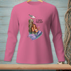 Pink long sleeve shirt with mermaid and seagull graphic and "I KNOW YOUR KIND." text.