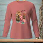 Mermaid with pink tail and crab sits by dock, text says "And Yet, Here You Are" and "Too Much Attitude".