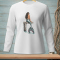 Illustration of a mermaid with sunglasses sitting on a pier, text reads "YOU AGAIN?".