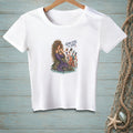 T-shirt graphic: Mermaid with octopus, "Good Luck In There" text.