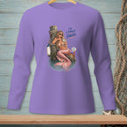 Mermaid with martini on dock, text "I'm literally chilled."