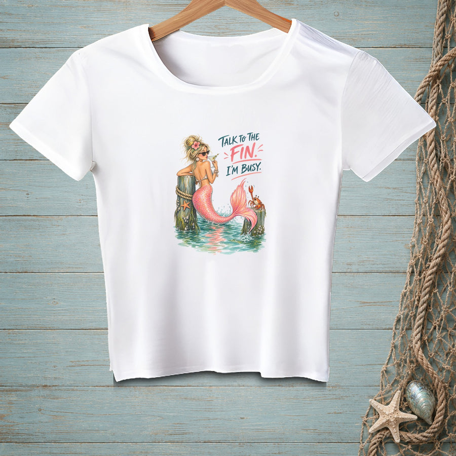 Talk To The Fin, I'm Busy ~ Crop Top