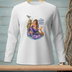 Mermaid with purple tail, drinks, and French fries on dock, text "EVERYONE RELAX".