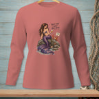 Mermaid with crab and drink on rock, text: "That's why I have nice things. You're too picky."