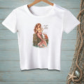 White t-shirt with mermaid and lobster graphic and text "AT LEAST IT'S USEFUL".