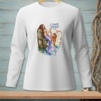 Mermaid and octopus with "I Chose Peace" and a checklist on a white long-sleeve shirt.