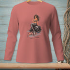 Mermaid sitting on a rock with a drink, text reads "SALTY ON PURPOSE."