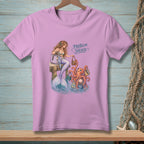 Mermaid with purses sits on dock while octopus carries purses with text "PROBLEM SOLVED".