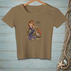 Mermaid holding flowers by a lobster with "Quality Control" text.