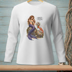 Illustration of a mermaid holding flowers with a lobster and text "QUALITY CONTROL".