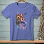 Mermaid with purple tail and crab on post, says "You think you're special" and "We agree, then."