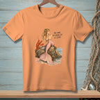 T-shirt with mermaid, lobster, and text "You have the entire sea to leave."