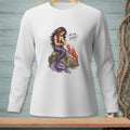 Mermaid giving a lobster a gift with text "A for EFFORT".