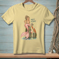 Light yellow t-shirt with a mermaid, lobster, and text "That's a choice."