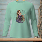 Mermaid with cocktail and crab holding a "You're too picky" sign.