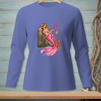 Long-sleeved shirt with a mermaid, octopus, and text that reads "NO NOTES."