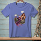 Mermaid with a drink, and crab saying "Be More Approachable," with "There." speech bubbles.