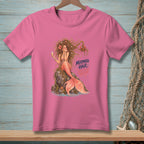 Pink t-shirt with mermaid graphic and text "MERMAID HAIR".