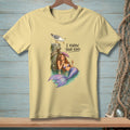 Light yellow t-shirt with a mermaid and seagull graphic, saying "I know your kind."