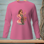 Pink long-sleeve shirt with mermaid, octopus, and "Just Confirming" text.