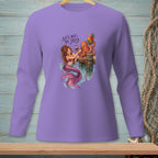 Mermaid and octopus holding drinks with text "Let's Not Be Silly."